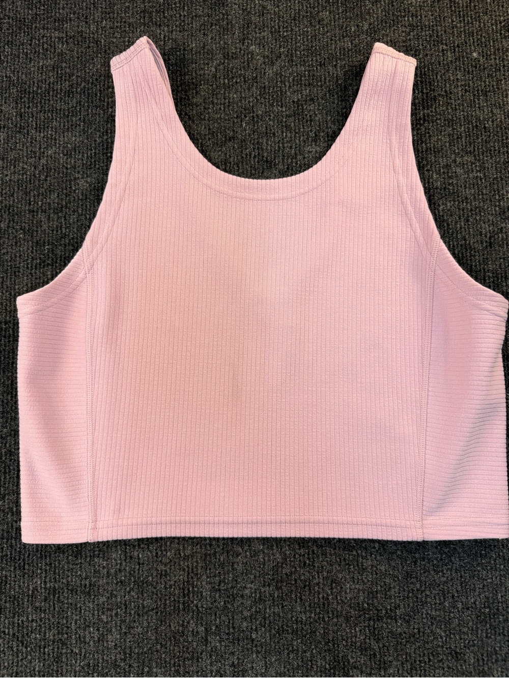 Women’s Ribbed V-Neck Crop Tank Top - Light Lavender by Lululemon size 8
